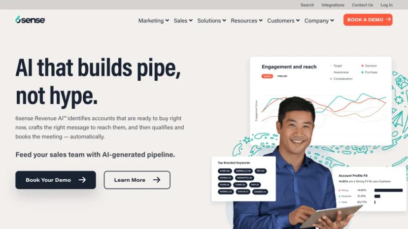 Screenshot of 6sense - AI-Driven Revenue Intelligence Platform