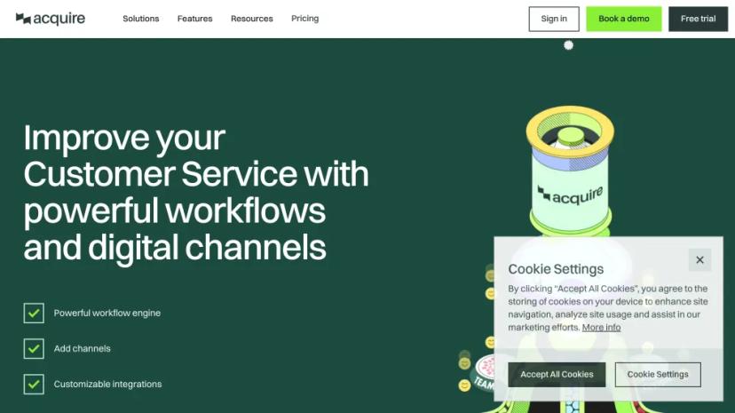 Screenshot of Improve Your Customer Service with Powerful Workflows and Digital Channels