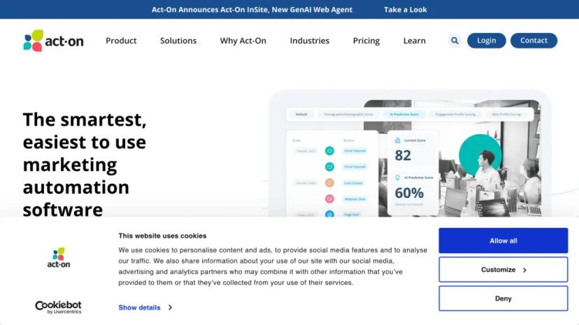 Screenshot of Act-On Marketing Automation: AI-Driven Marketing Solutions