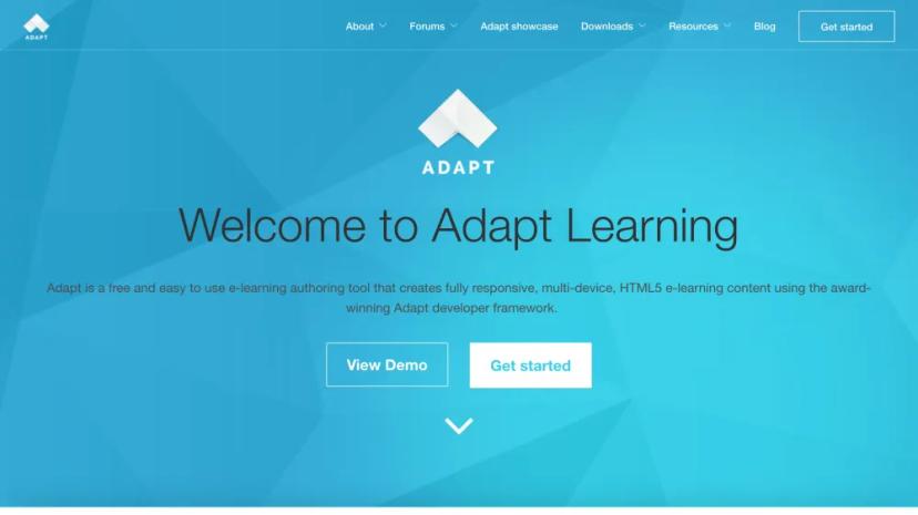 Screenshot of Adapt Learning - Free Responsive E-Learning Authoring Tool