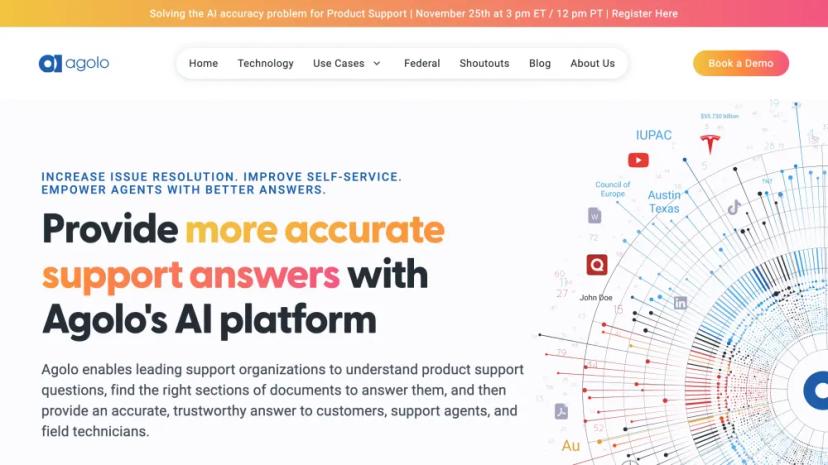 Screenshot of AI Platform for Support Organizations