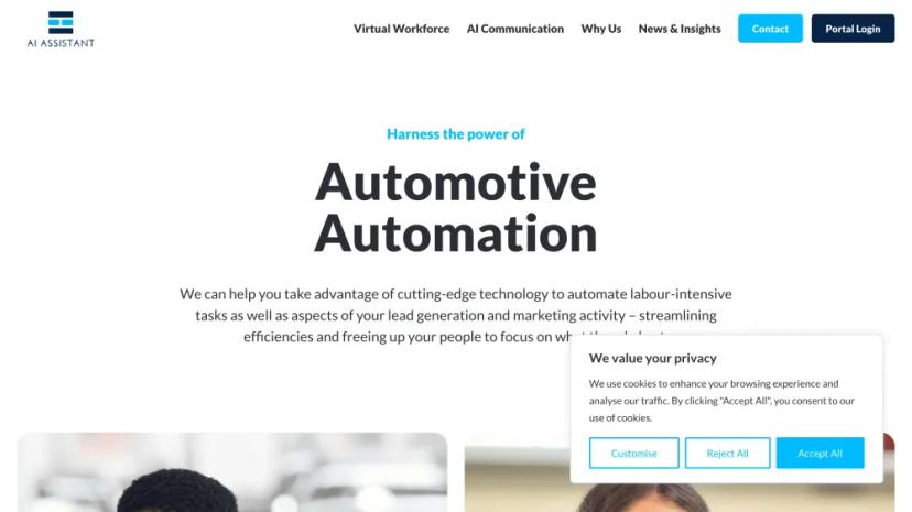 Screenshot of Automotive Automation AI SaaS