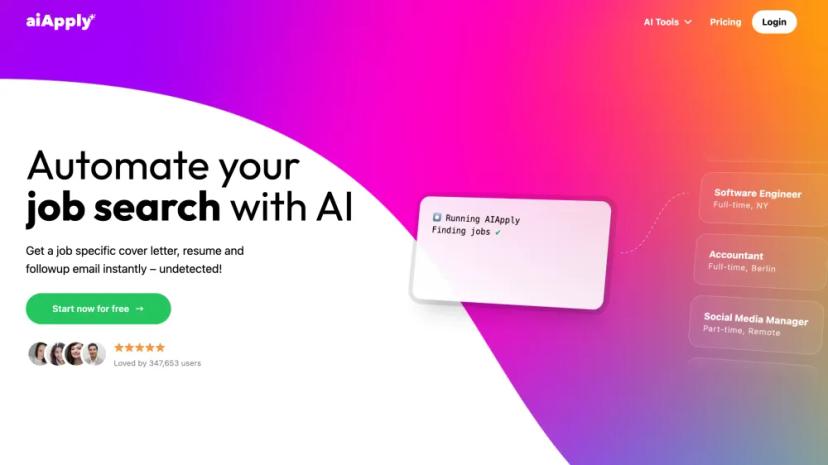 Screenshot of Automate Your Job Search with AI