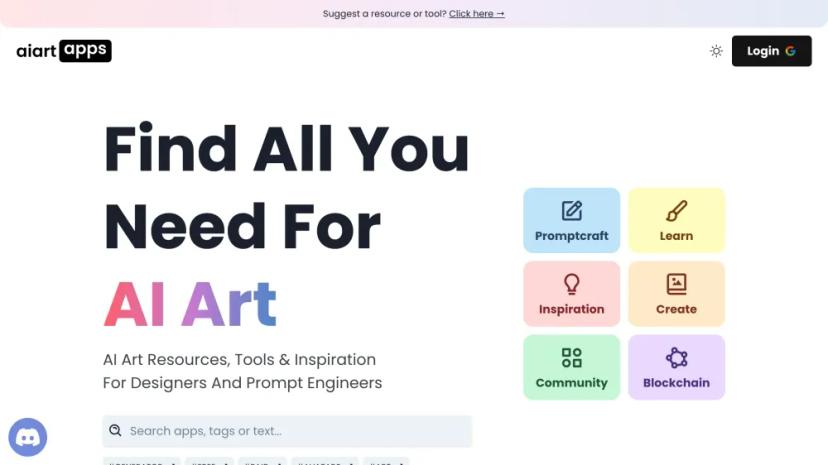 Screenshot of AI Art Resources & Tools for Designers and Prompt Engineers