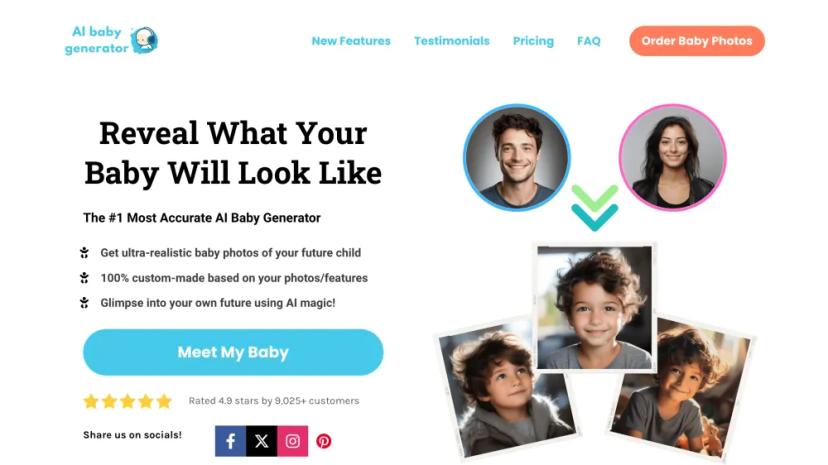 Screenshot of AI-Powered Future Baby Photo Generator