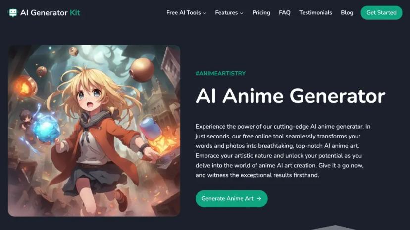 Screenshot of Create Stunning AI Anime Art in Seconds