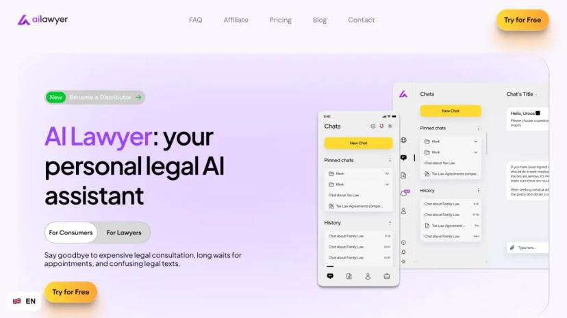 Screenshot of Your Personal Legal AI Assistant