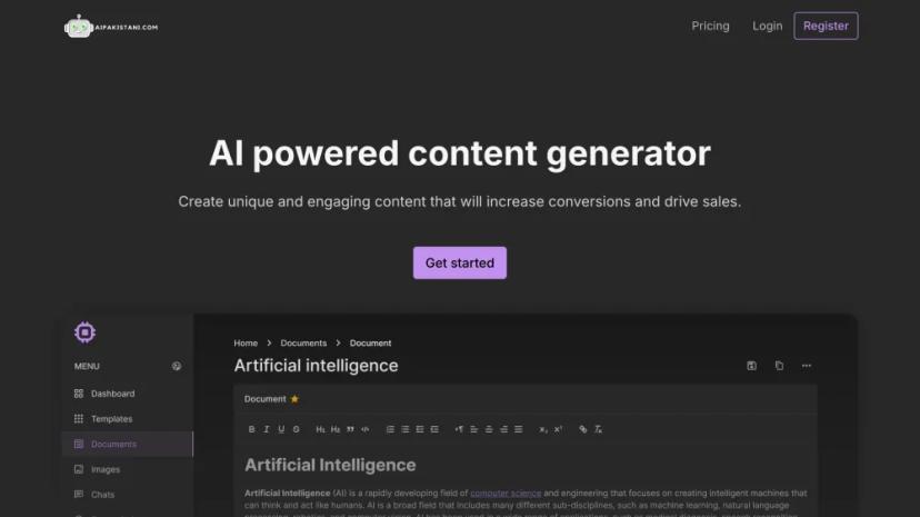 Screenshot of AI Content Forge - AI-Powered Content Generator