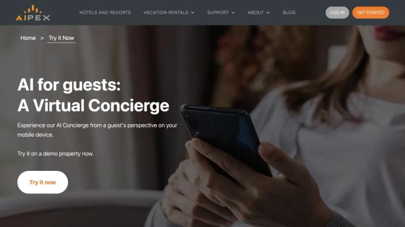 Screenshot of AIPEX Virtual Concierge