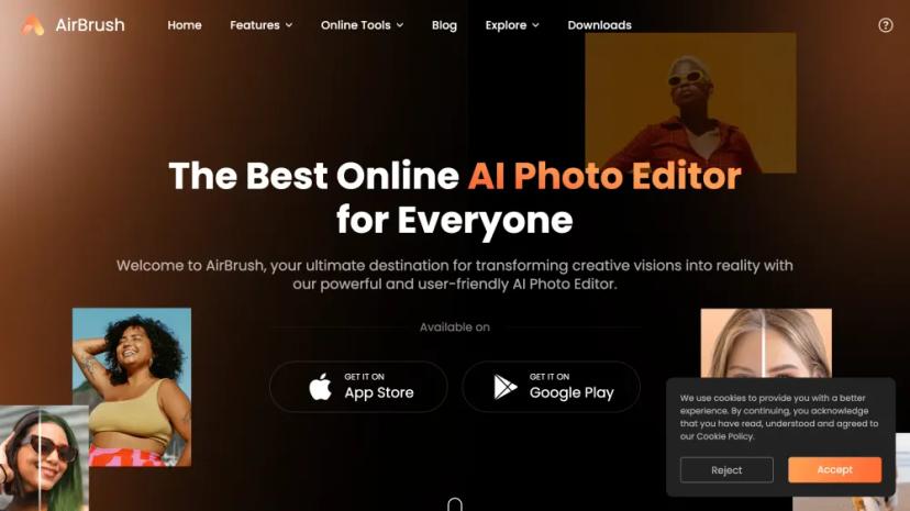 Screenshot of Online AI Photo Editor