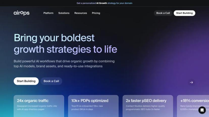 Screenshot of AirOps: AI-Powered Content Marketing Platform