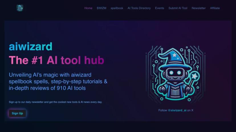 Screenshot of AIWizard: Unveiling the Magic of AI Tools
