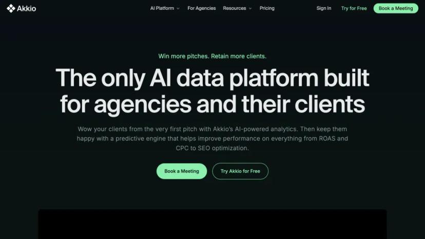 Screenshot of AI Data Platform for Agencies