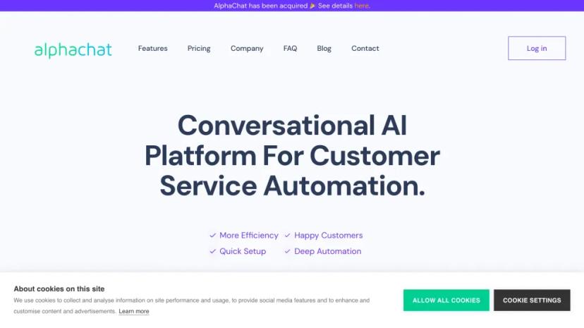 Screenshot of Conversational AI Platform for Customer Service Automation