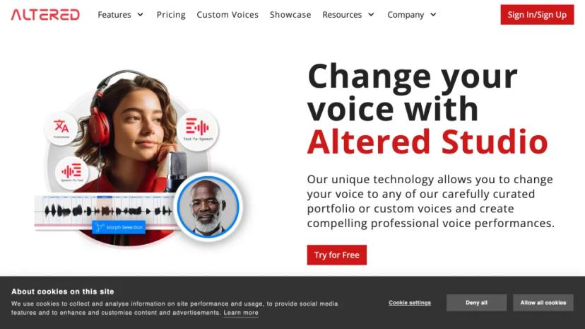 Screenshot of Change Your Voice with Altered Studio