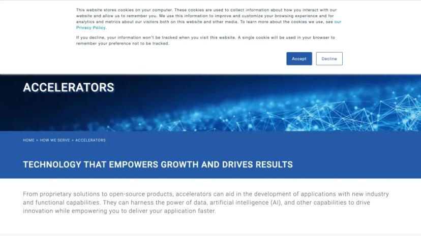 Screenshot of Technology that Empowers Growth and Drives Results