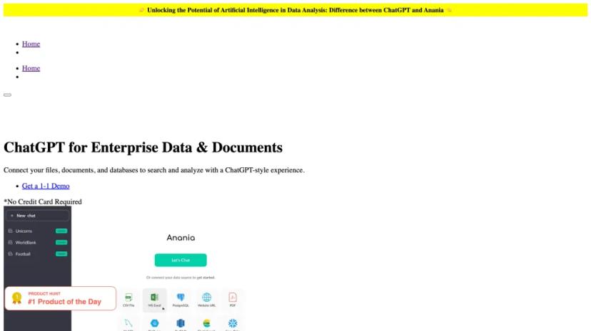 Screenshot of Connect, Search, and Analyze with ChatGPT for Enterprise Data & Documents