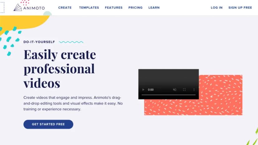 Screenshot of Easily Create Professional Videos with Animoto