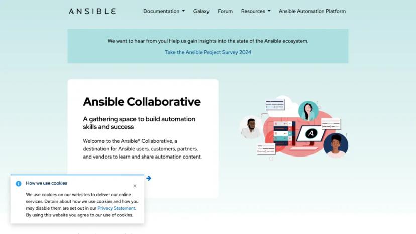 Screenshot of Welcome to the Ansible® Collaborative