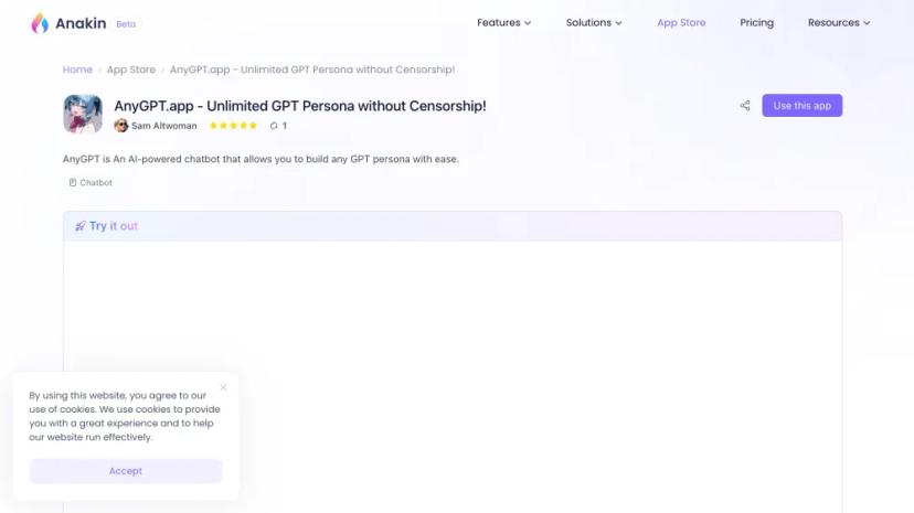 Screenshot of Unleash the Power of AnyGPT - AI-powered Chatbot Creation