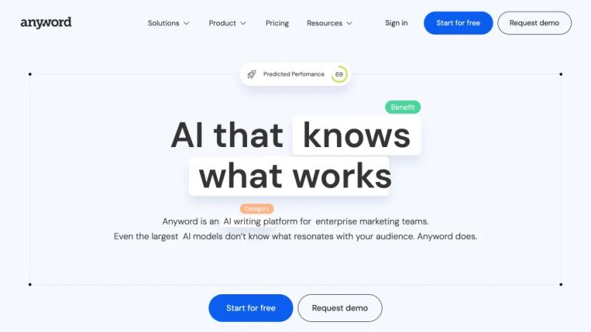 Screenshot of AI Writing Platform for Enterprise Marketing Teams