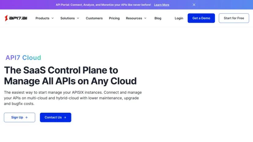 Screenshot of API7 Cloud - The SaaS Control Plane to Manage All APIs on Any Cloud