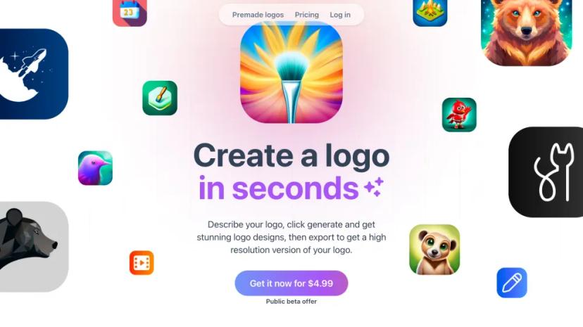 Screenshot of Create a Logo in Seconds with AI