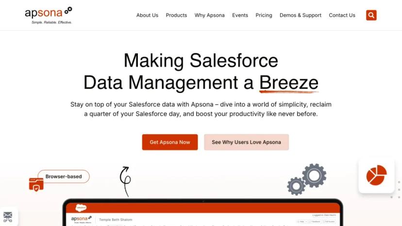 Screenshot of Empower Your Salesforce Data Management with Apsona