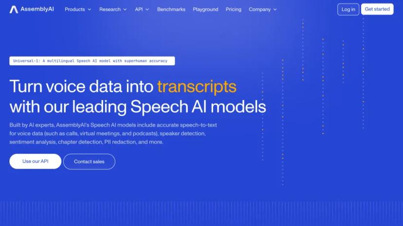 Screenshot of Turn Voice Data into Action with Leading Speech AI Models