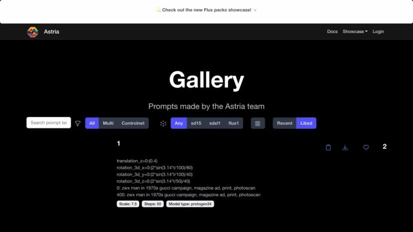 Screenshot of AI-Powered Art Generator and Creative Prompt Platform