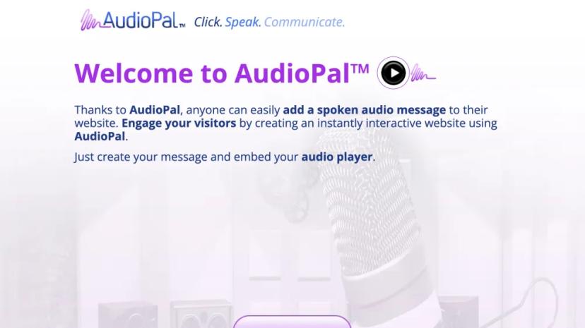 Screenshot of Easily Add Spoken Audio Messages to Your Website with AudioPal