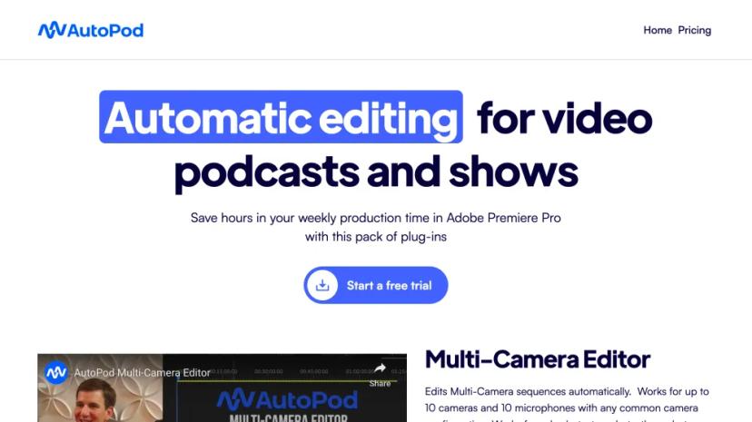 Screenshot of Automatic Video Editing for Podcasts and Shows