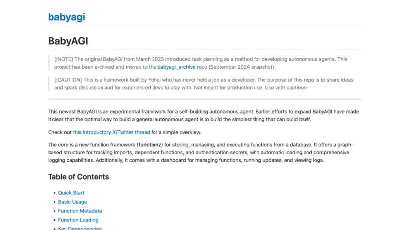 Screenshot of Self-building Autonomous Agent Framework