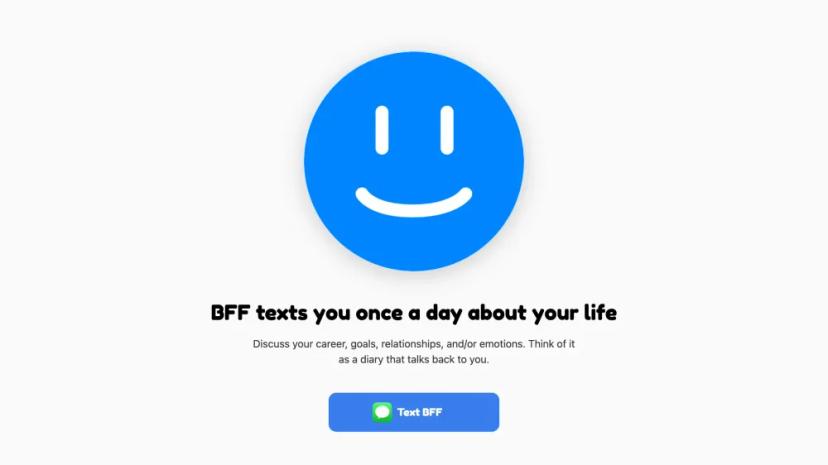 Screenshot of BFF AI Companion for Daily Reflection and Support