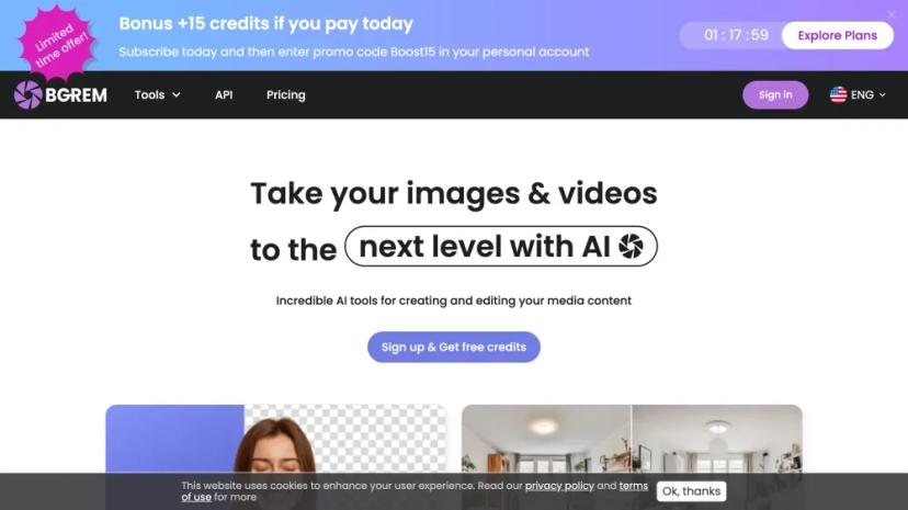 Screenshot of Take Your Images & Videos to the Next Level with AI