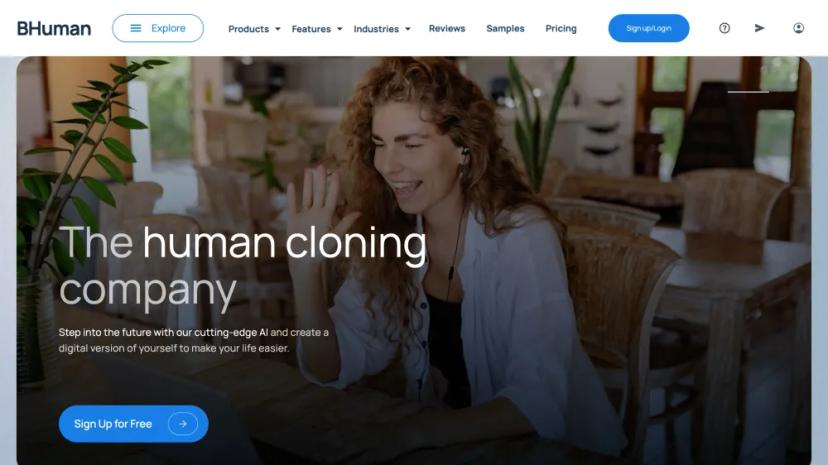 Screenshot of The Human Cloning Company: Create Your Digital Twin with Cutting-Edge AI