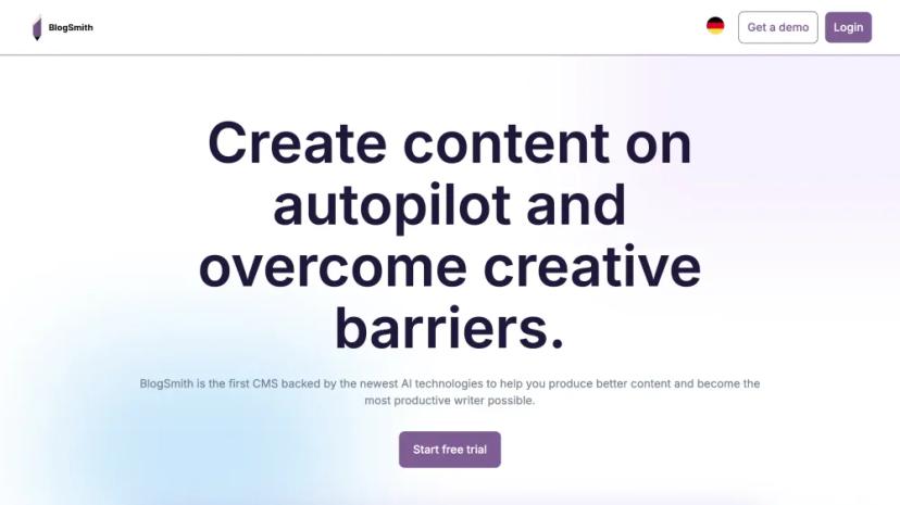 Screenshot of AI-powered CMS for Content Creation and Management