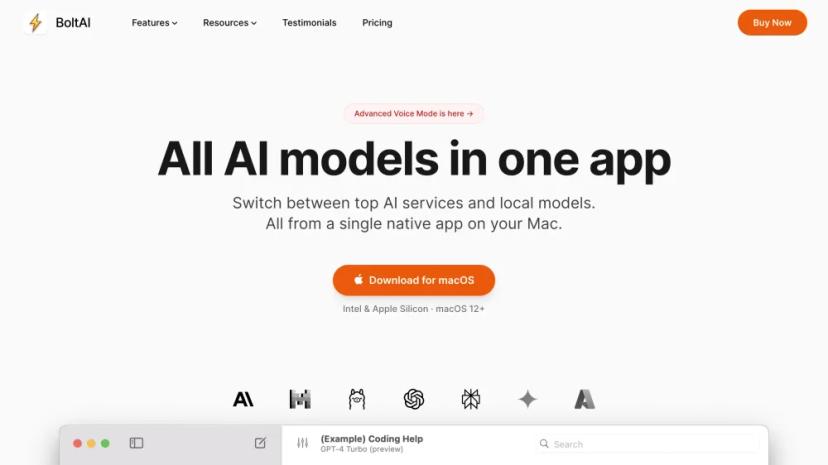 Screenshot of Boost Your Productivity with BoltAI AI Assistant for Mac