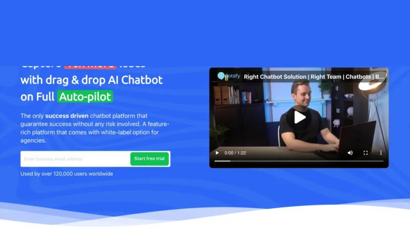 Screenshot of AI-Powered Chatbot Platform for Lead Generation, Marketing, and Customer Support