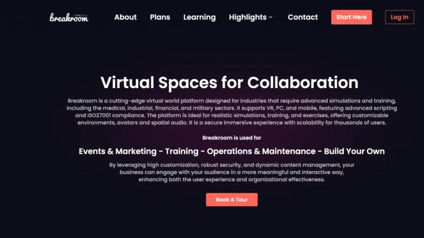 Screenshot of Virtual Spaces for Collaborative Simulation and Training