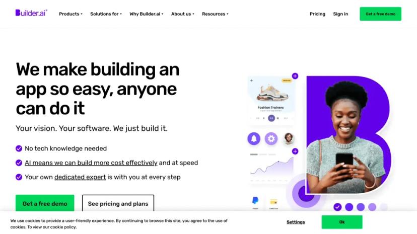 Screenshot of Builder.ai: AI-Powered App Development Platform