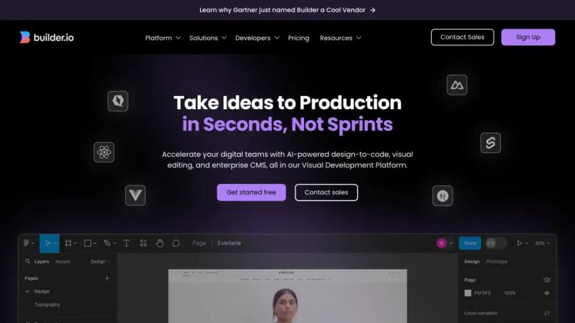 Screenshot of AI-Powered Visual Development Platform