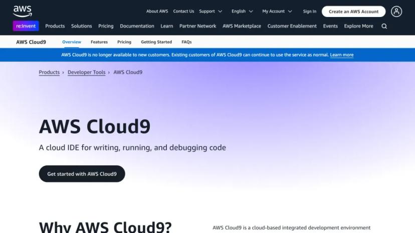 Screenshot of AWS Cloud9