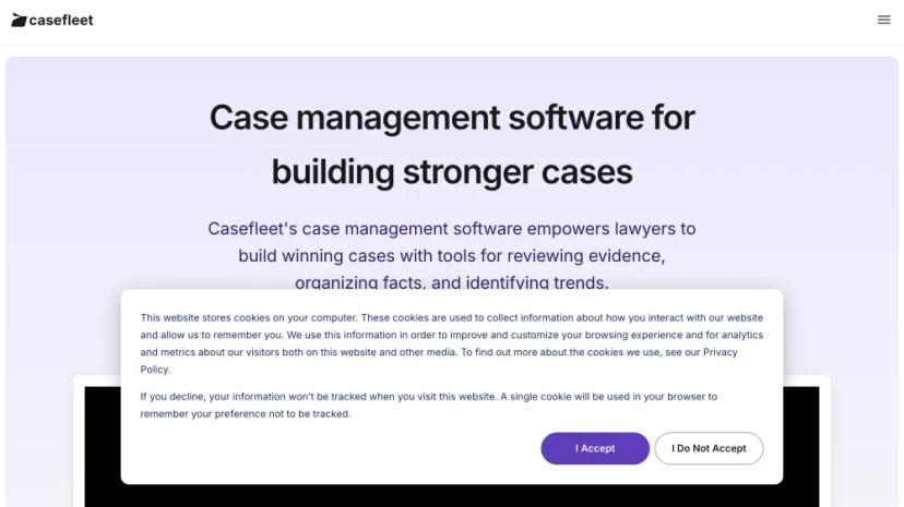 Screenshot of Case Management Software for Building Stronger Cases