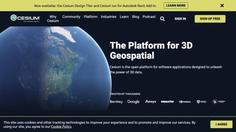 Screenshot of The Platform for 3D Geospatial Data