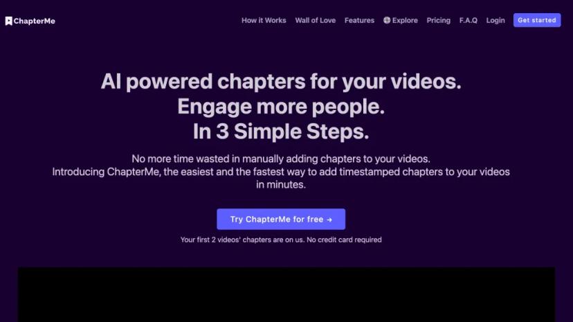 Screenshot of AI-Powered Chapter Generator for Your Videos