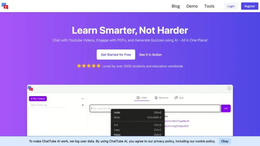 Screenshot of Learn Smarter with AI-Powered Interactive Learning Tools