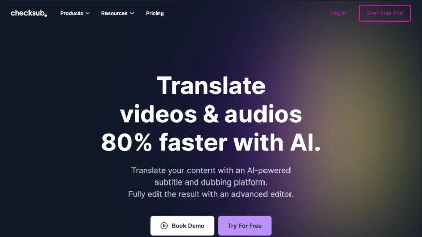 Screenshot of AI-Powered Subtitle and Dubbing Platform