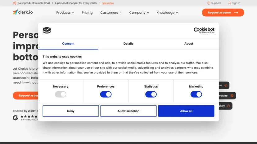 Screenshot of AI-Powered Personalization and E-Commerce Optimization Platform