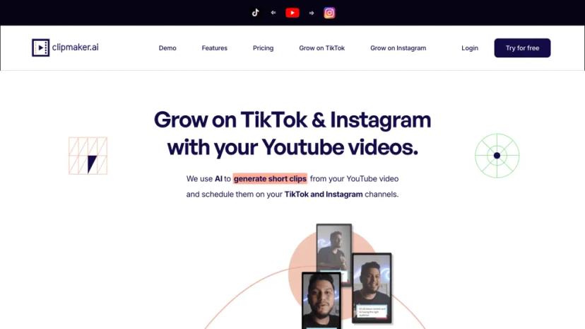 Screenshot of Turn Your YouTube Videos into Instagram and TikTok Clips with AI